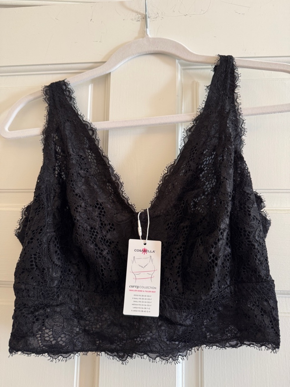 Cosabella Black Lace Pret a Porter Longline Bralette Curvy Collection